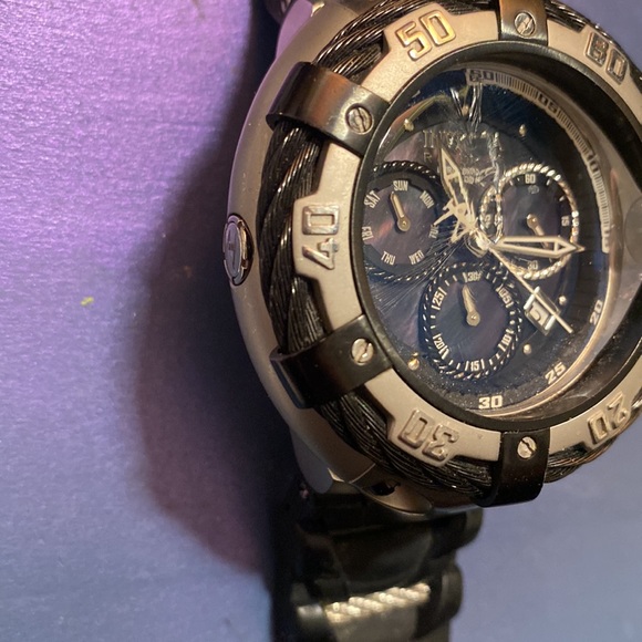 Invicta Reserve Bolt Watch with Silicone Strap, Black, Mother of Pearl - Picture 7 of 8